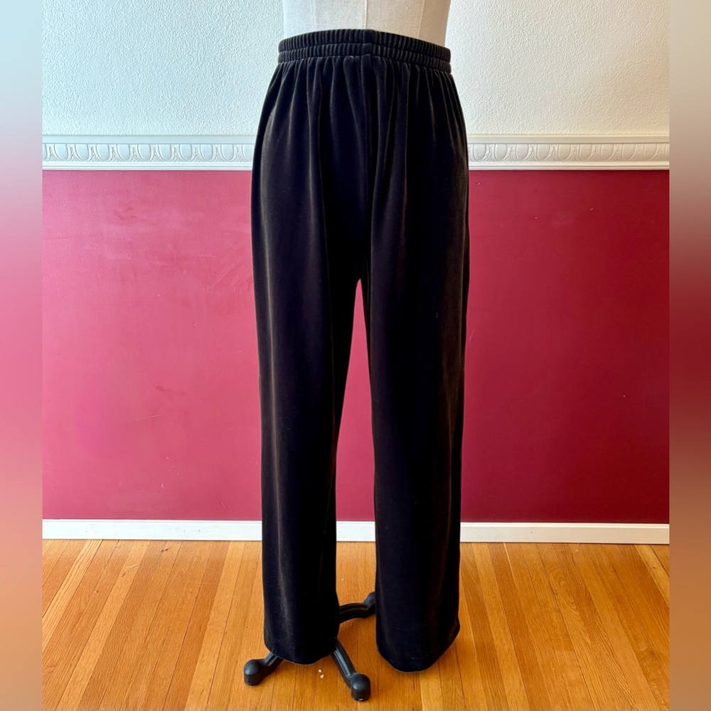Vintage R&M Richards deep green gold 2-piece pants & cowl neck cold shoulder top - Picture 12 of 16